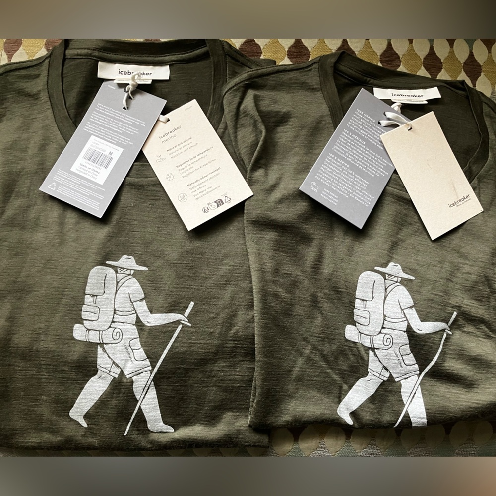 Icebreaker Men’s tech lite ii SS, Loden, M, 100% merino, BRAND NEW (2 tees)